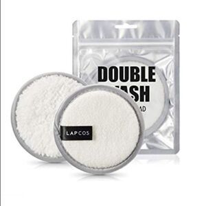 LAPCOS 2-Count Makeup Removal Double Wash Cleansing Pad New